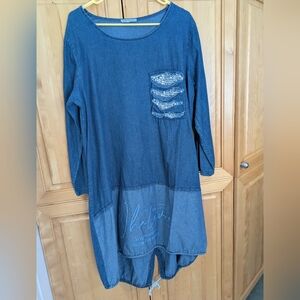 Made In Italy Denim Dress Size XL
